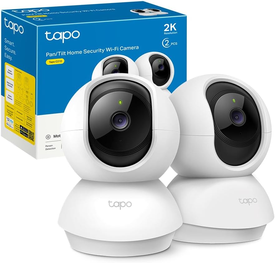 Tapo C210 pack 2 cámaras IP WiFi vigilancia 2K 360°